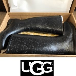 Ugg Rain Boots size 8 - Wiltshire Logo Tall